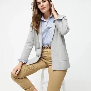 J. Crew Sophie Grey Cardigan Wool Blend Open Front Blazer